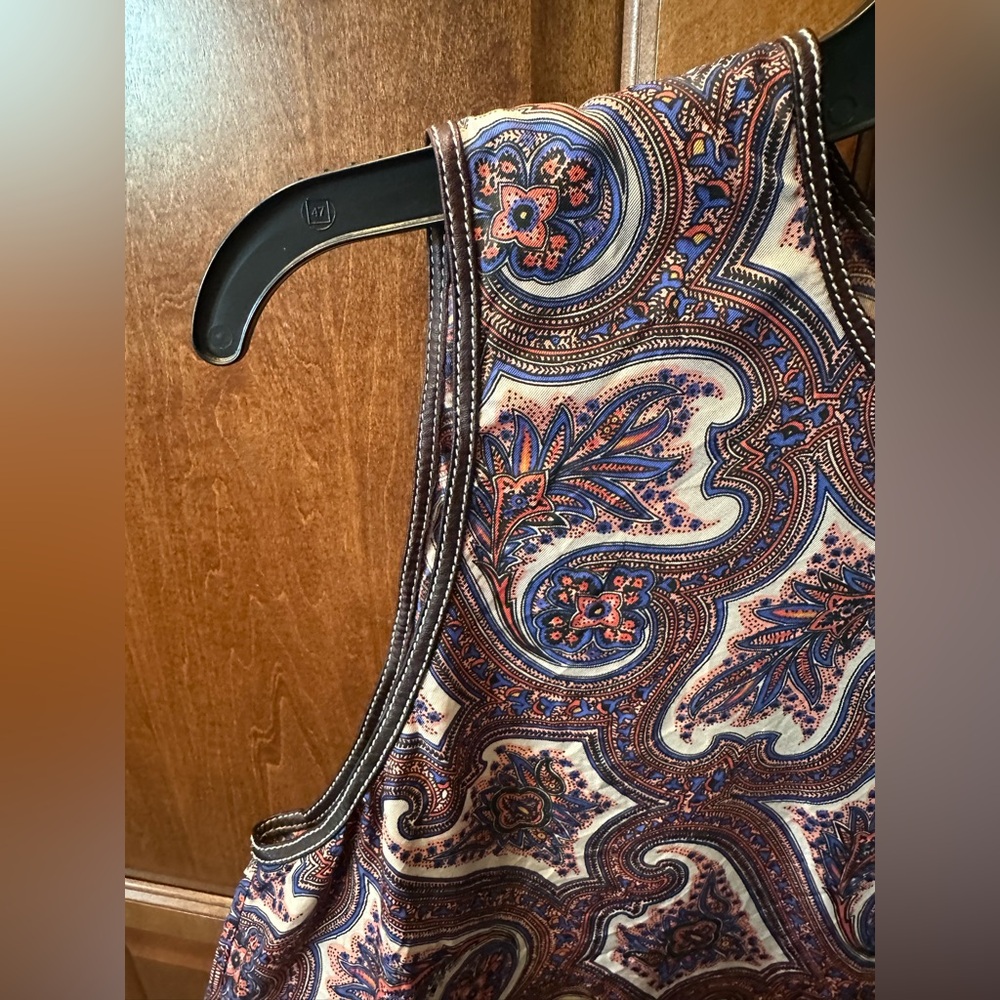 Theory Multicolor Paisley Dress. Size 12-Fits Like A 10. 💯 Silk. Bundle 4 Deals! - Picture 4 of 13